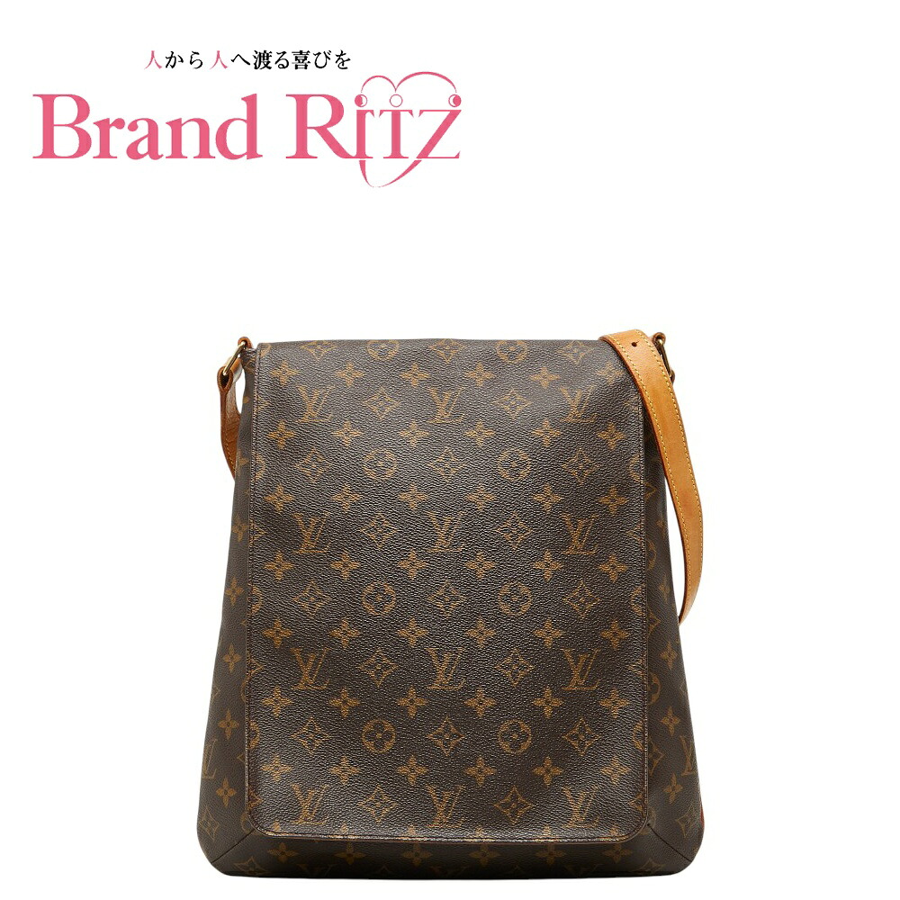 中古 ルイヴィトン モノグラム ミュゼット 斜め掛け ショルダーバッグ M51256 ブラウン PVC レザー レディース LOUIS VUITTON 【送料無料】【西神店】|ブランド リッツ