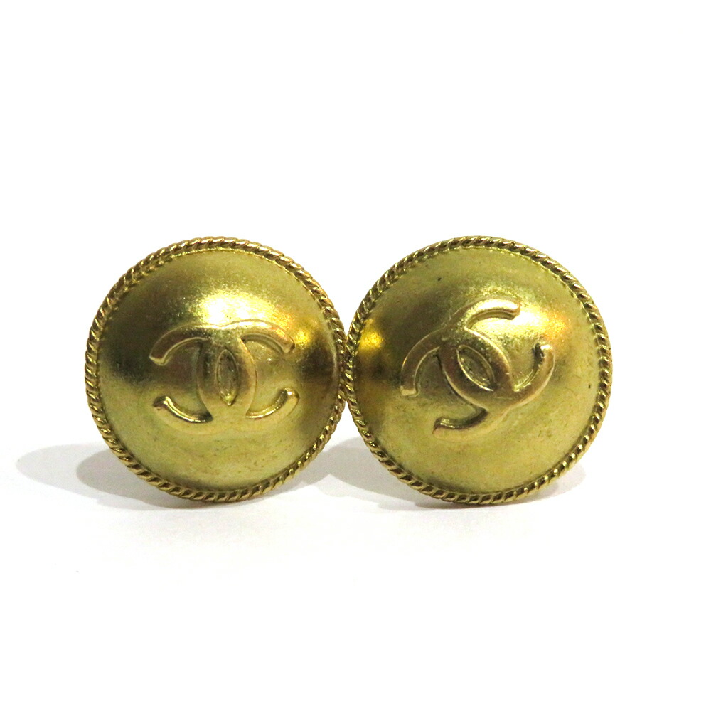【この上なくお得!!引き換え証あり＆10％OFF】中古 シャネル イヤリング ラウンド 94A ココマーク AB位置づける ゴールド ヴィンテージ CHANEL レディース 【貨物輸送無料】【西神店】