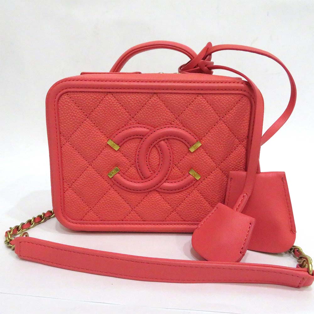 中古 美品 シャネル CCフィリグリー バニティバッグ 2WAY Sランク キャビアスキン ショルダー レデイース CHANEL 【送料無料】【西神店】|ブランド リッツ
