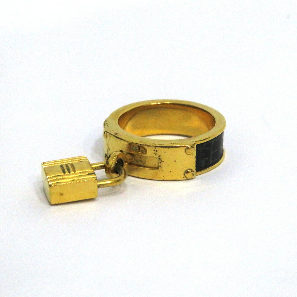 エルメス　スカーフリング　ゴールド　カデナ　ケリー カデナモチーフ リザード エルメス スカーフリング カデナ キー モチーフ チェーン HERMES