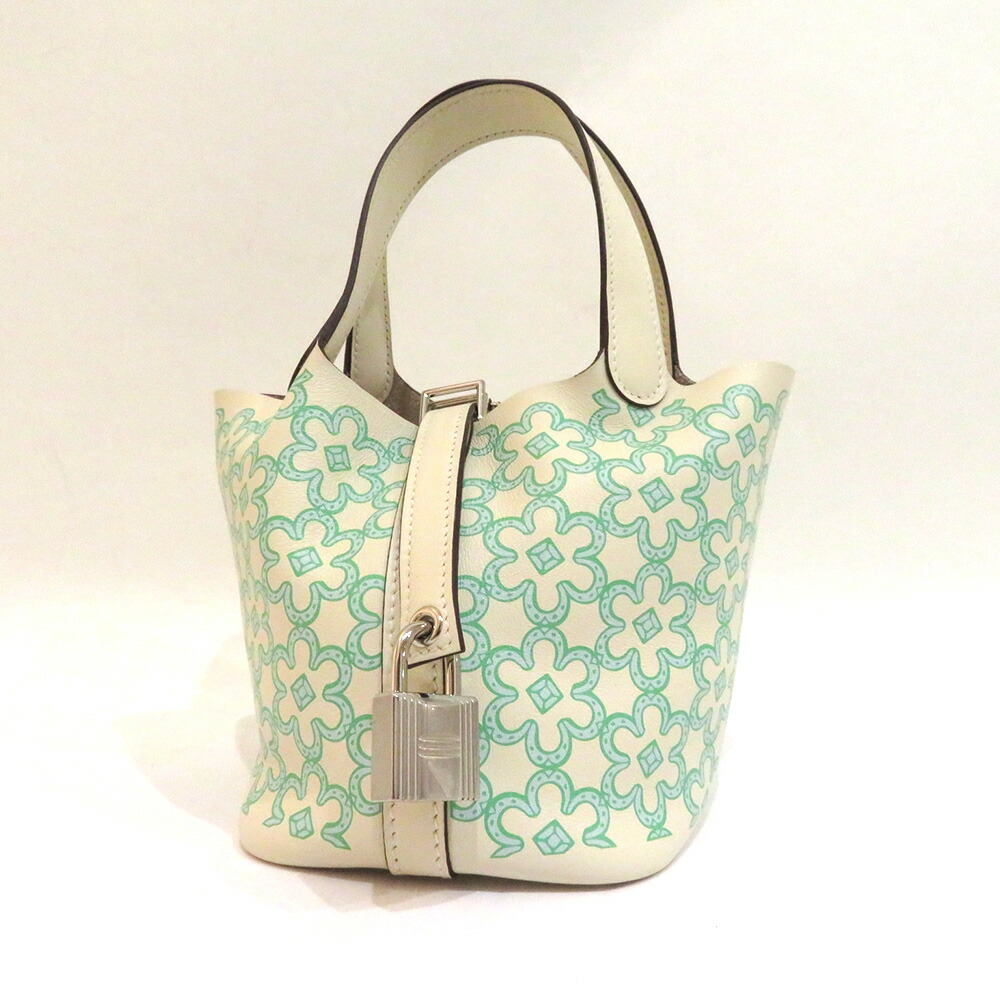 楽天市場】HERMES エルメス ピコタンロックMM セージ ゴールド金具 U