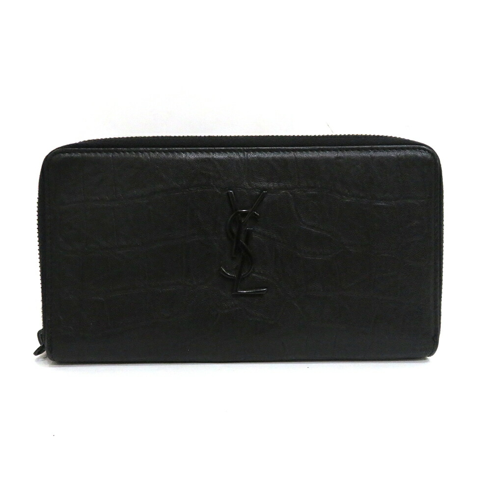YSL イヴサンローラン / リヴゴーシュジップアラウンドウォレット ブラック 0-ot230817-3.jpg