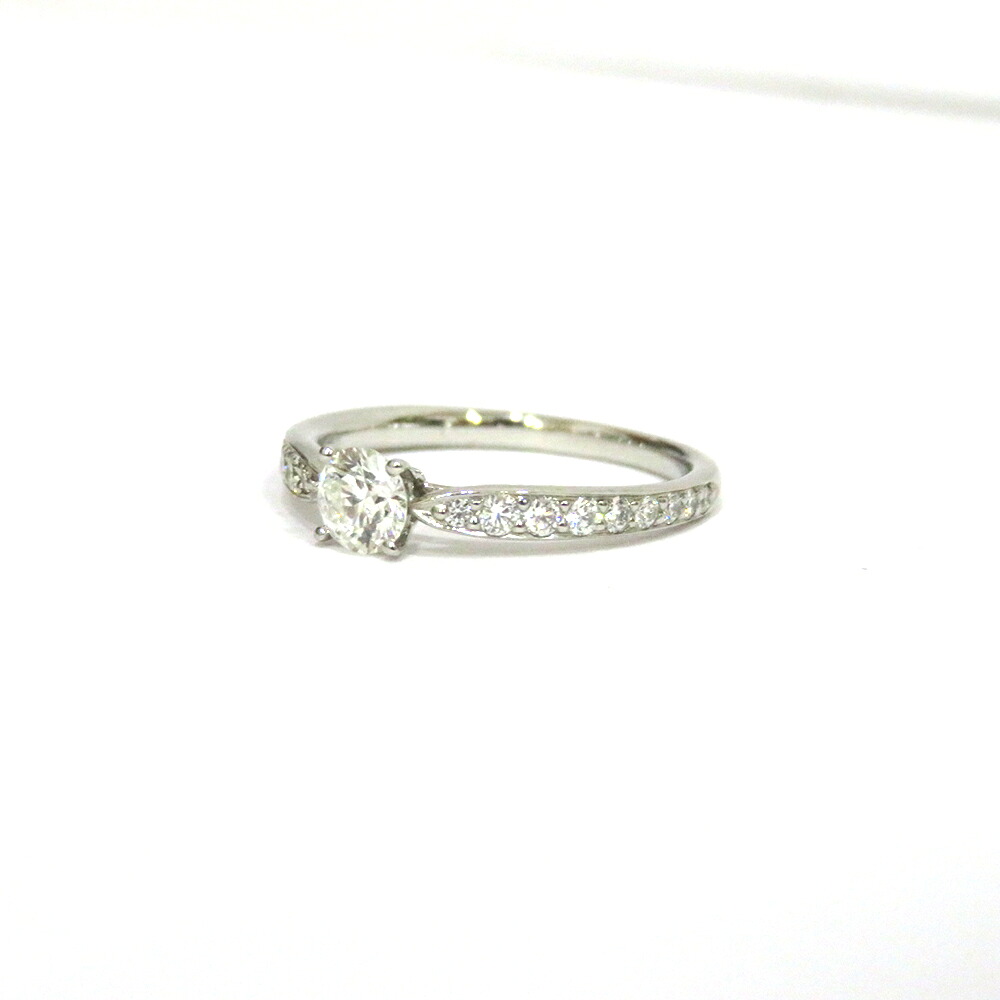 中古 美品 ティファニー リング ソリティア ハーモニー pt950 0.29ct ダイヤ 8号 Aランク H-VVS1-3EX TIFFANY&Co レディース 【送料無料】【西神店】｜ブランド　リッツ