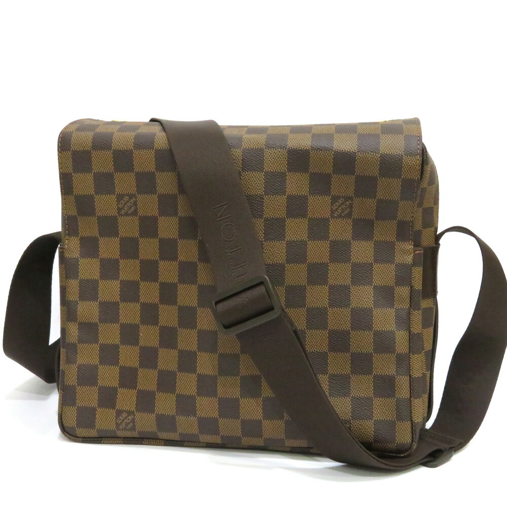 【この上なくお得!!引き換え証あり＆10％OFF】中古 美品 ルイヴィトン ダミエ ナヴィグリオ ショルダーバッグ A位置づける N45255 メンズ 【貨物輸送無料】【名谷店】