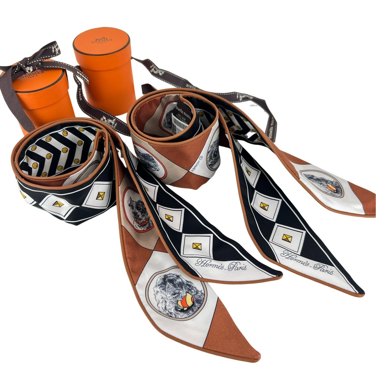 楽天市場】新品未使用 Hermès エルメス Twilly ツイリー 車輪でめぐる