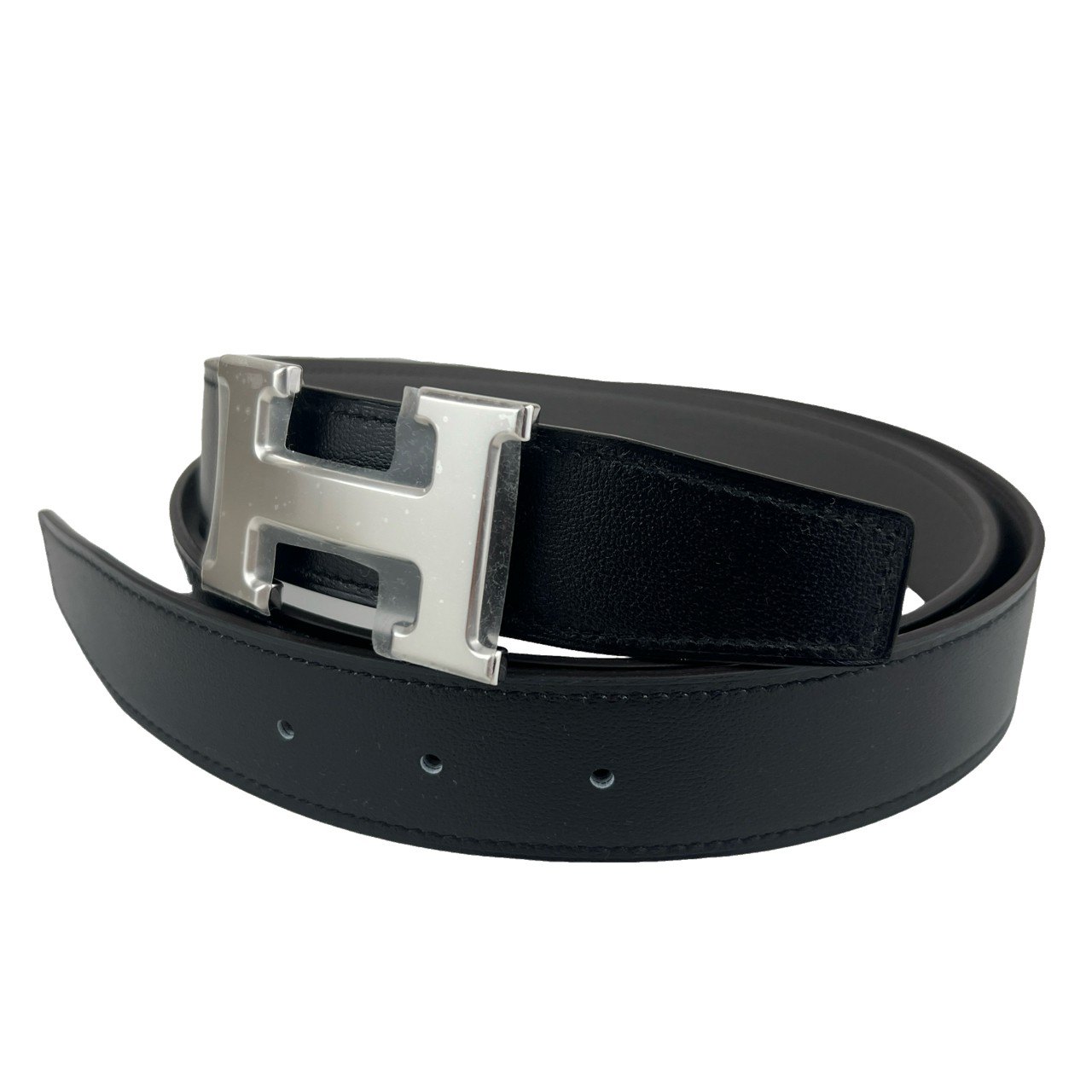 シェーヌダンクル リバーシブルベルト マイヨンH 黒シルバー金具 シェーヌダンクル リバーシブルベルト マイヨンH 黒シルバー金具 楽天