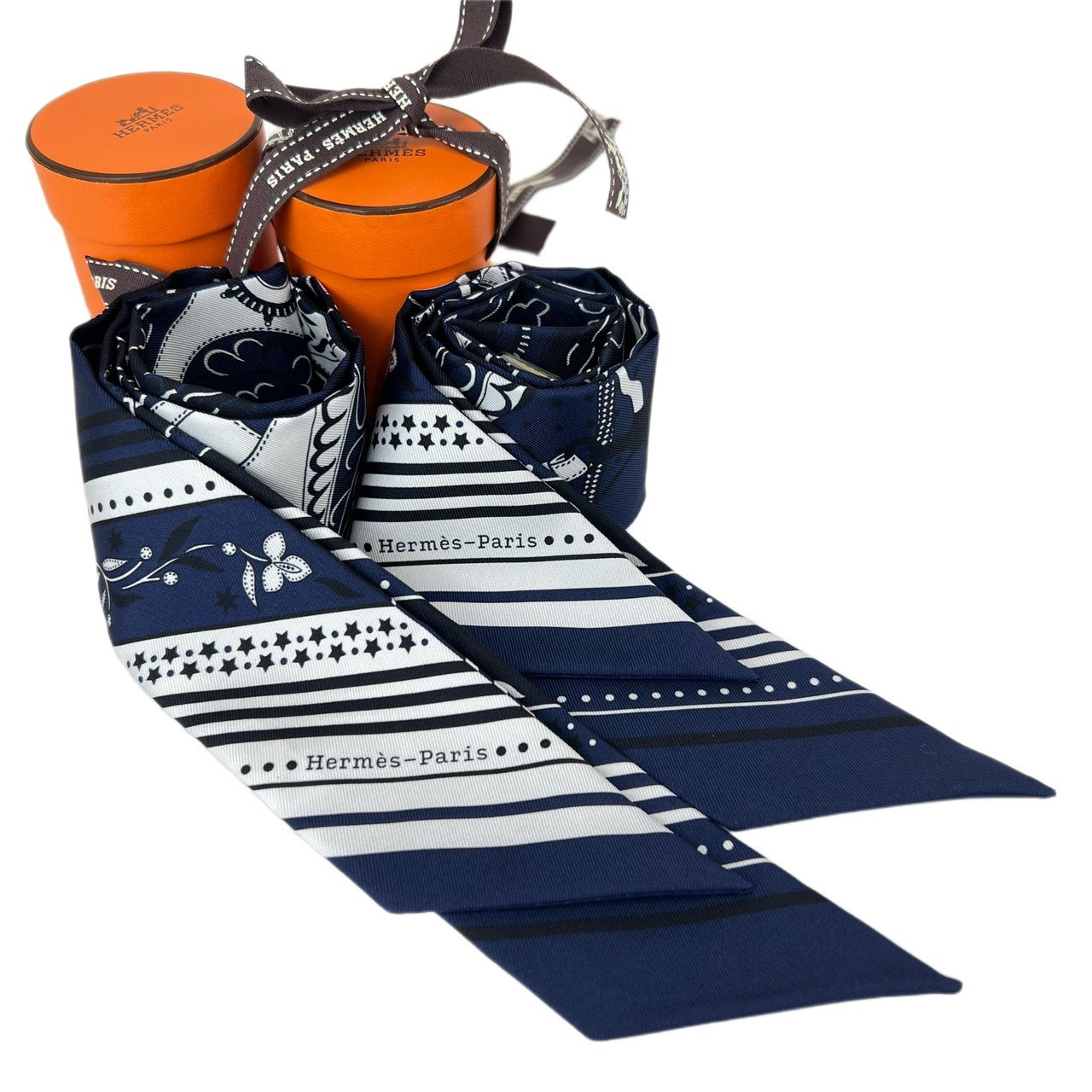 楽天市場】新品未使用 Hermès エルメス Twilly ツイリー 車輪でめぐる