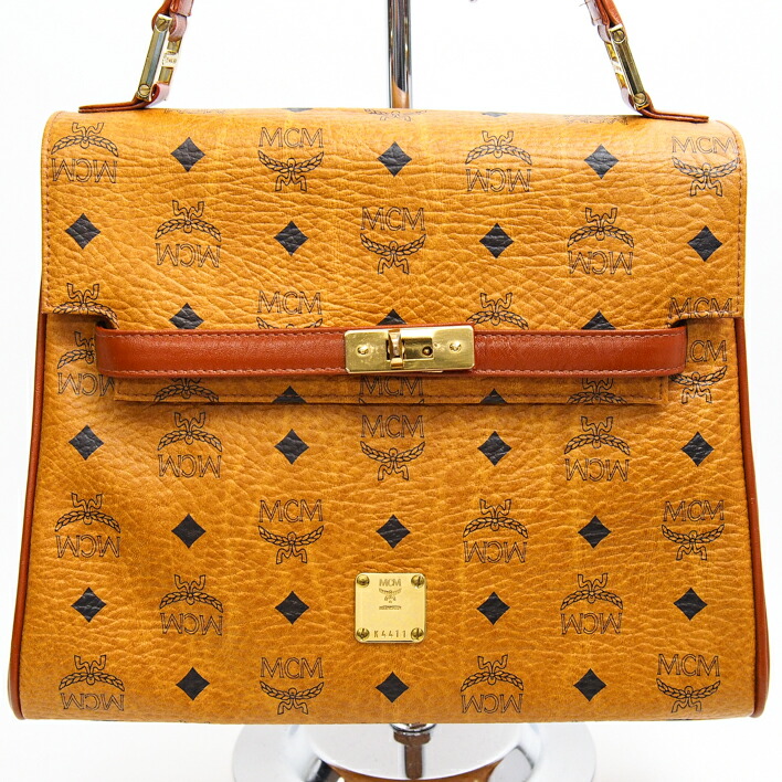 Mcm M Cm Handbag Kelly Style Leather