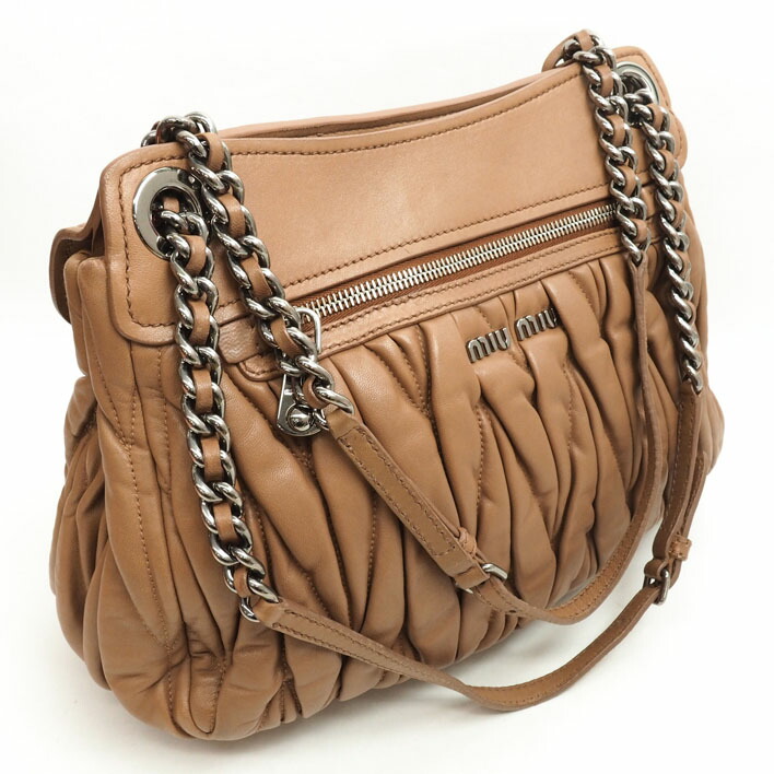 Miu Handbag With Jewel Café Malaysia Gold Miu Handbag