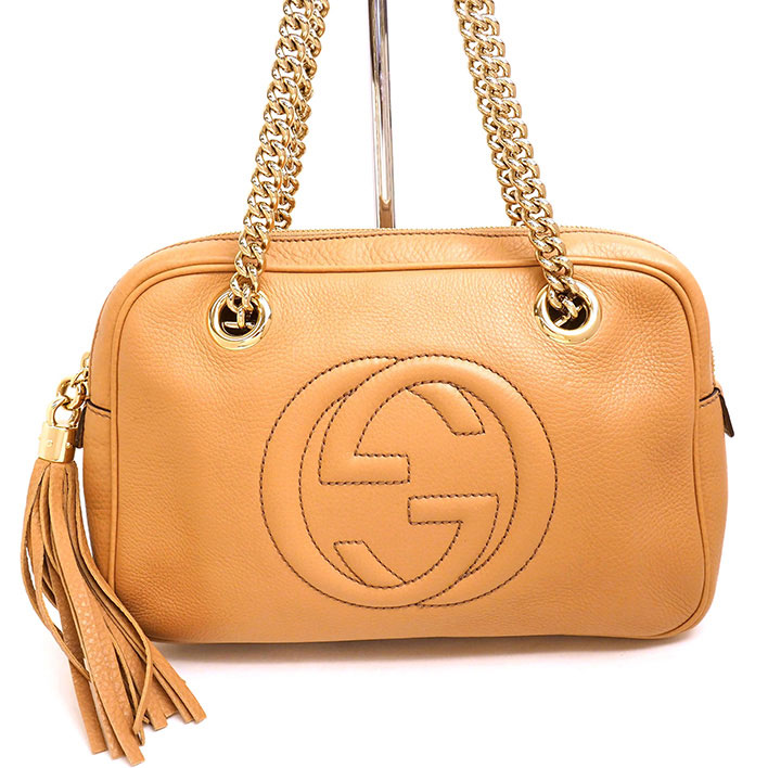 Gucci Fringe Tassels Chain Shoulder Soho 308988 520981 Bag