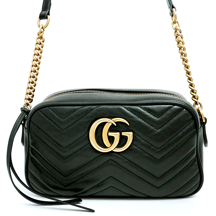 Brand Shot Tokyo Gucci Quilting Small Gg Logo Crossbody Bag Gold