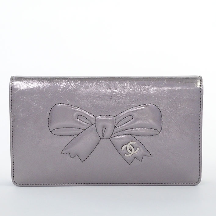 楽天市場】【財布】CHANEL シャネル ココマーク リボン 財布 3つ折財布