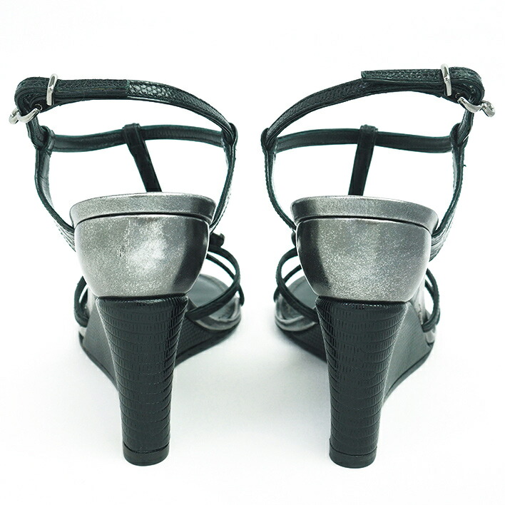 中古 Vuitton ご褒美 ストラップ サンダル 未使用品 新古品 ルイヴィトン バタフライモチーフ レディース靴 サンダル 冬 ブランドショット東京送料無料 サンダル Louis ルイヴィトン レディース ブラック サイズ22 5 ウェッジソール 完成品 レディース靴