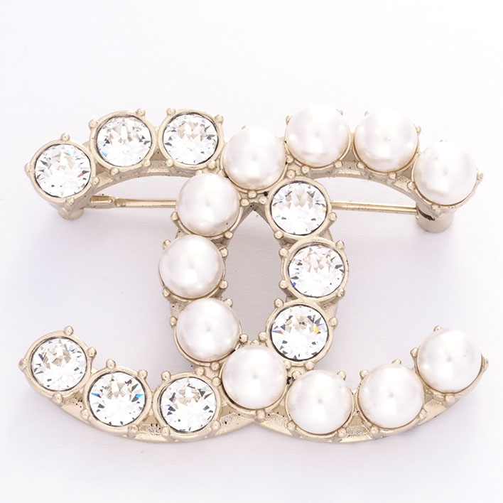 楽天市場】CHANEL シャネル Pearl CC Brooch ブローチ
