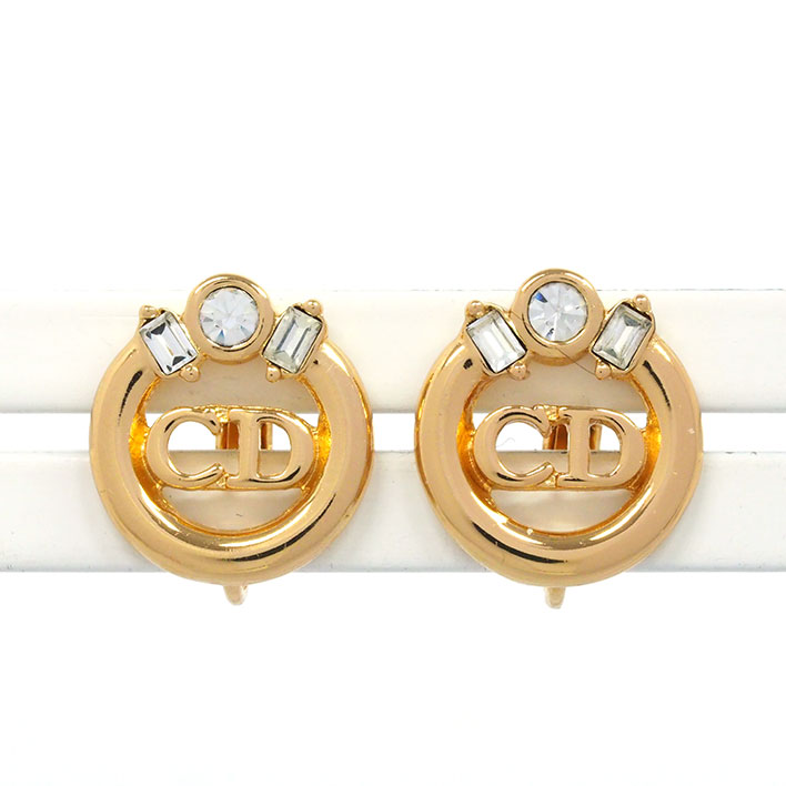ディオール イヤリング 楽天市場】Dior ディオール Petit CD Baroque Stud Earrings
