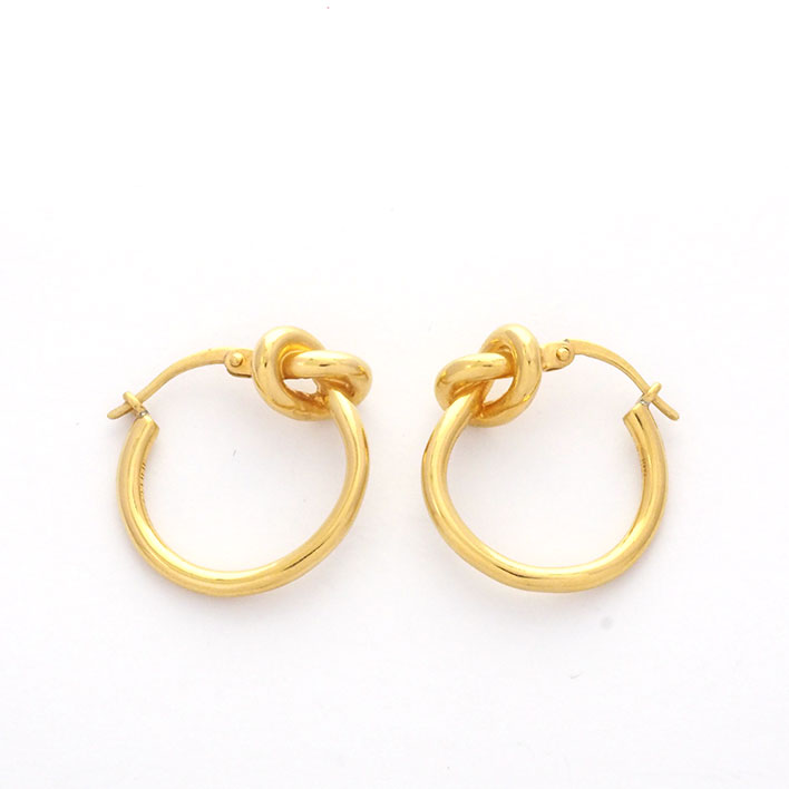 楽天市場】【返品OK】【美品】セリーヌ ノット スモールフープ