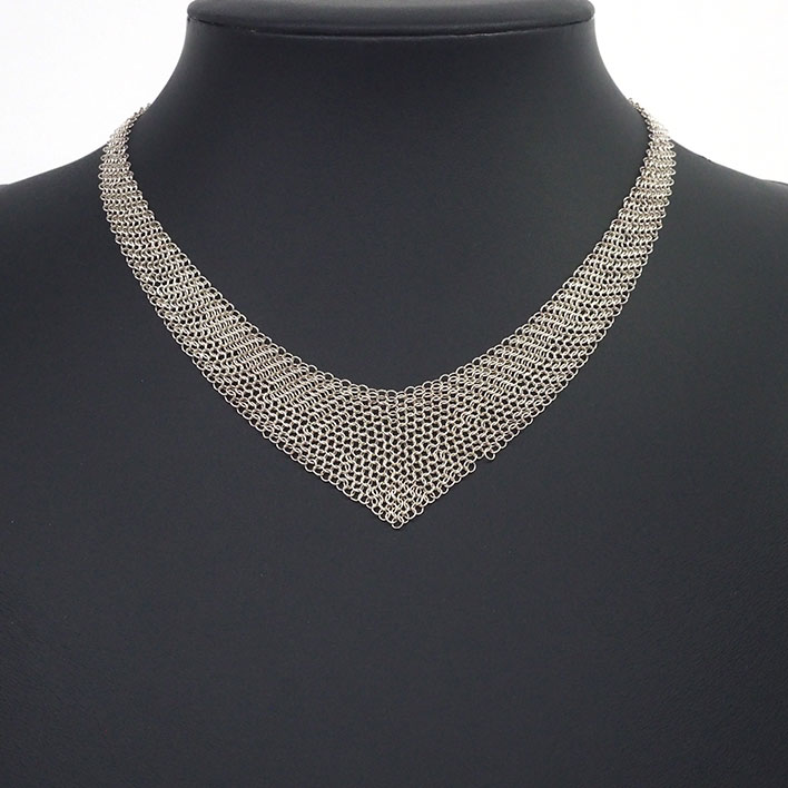 【返品OK】【美品】ティファニー メッシュスカーフ シルバー925 【ネックレス】