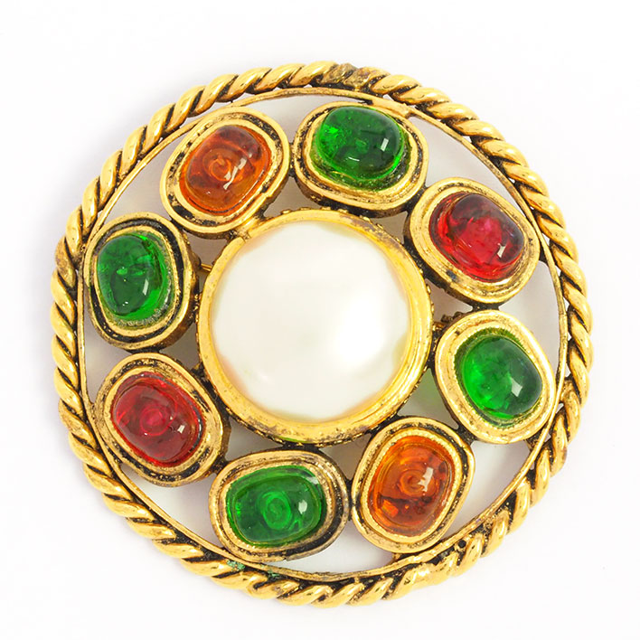 CHANEL ヴィンテージ ブローチ マルチカラーストーン ゴールド 楽天市場】【20%OFF】 シャネル ブローチ ヴィンテージ カラーストーン