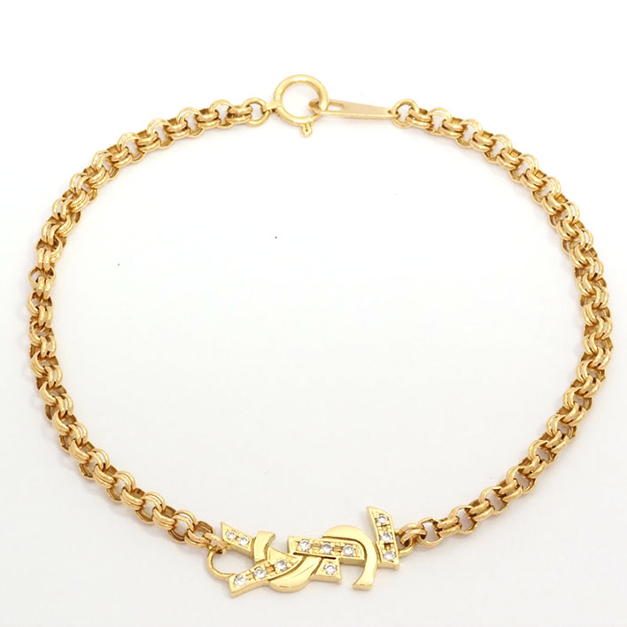 楽天市場】【返品OK】【美品】イヴ サンローラン YSL ロゴ チェーン