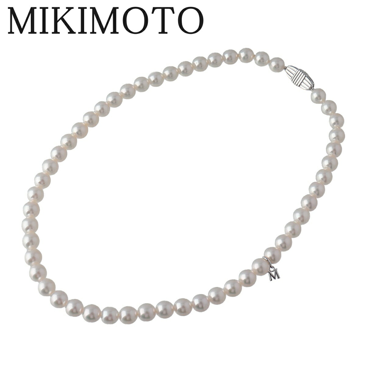 タサキ パールネックレス 41cm K18WG【18600】