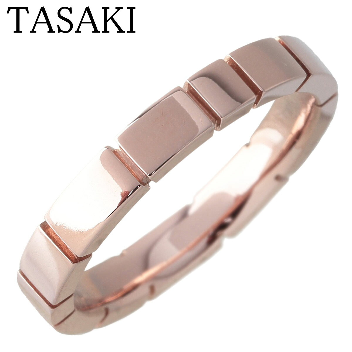 ティファニー T トゥルー リング ナロー 13号弱 Au750PG 幅3.5mm 新品 
