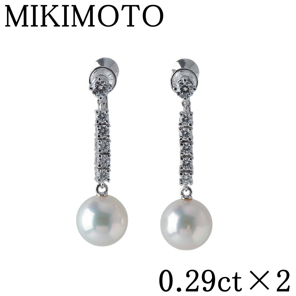 MIKIMOTO ミキモト K18 パール イヤリング MIKIMOTO - ミキモト K18 3P ベビーパール イヤリング 真珠/24