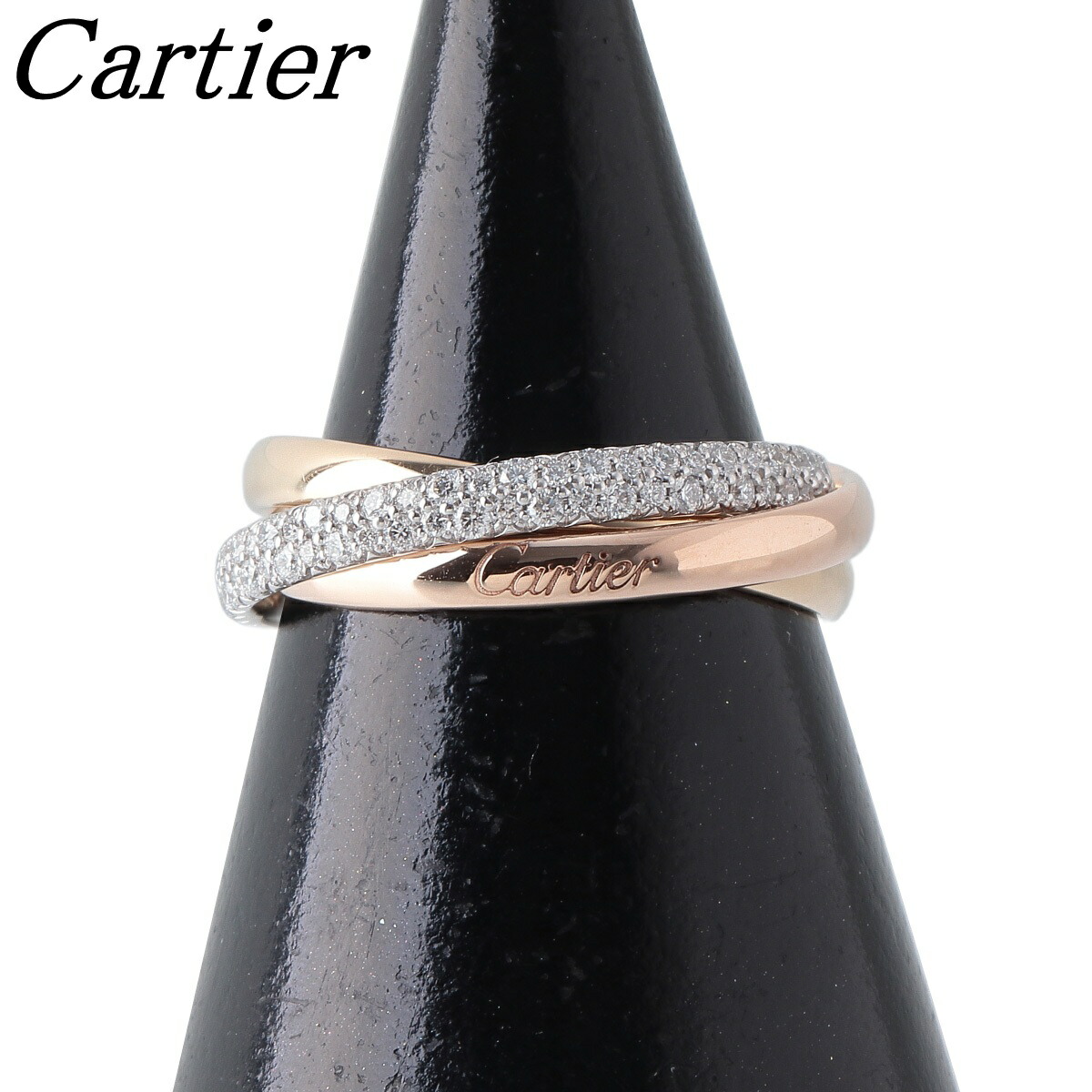 楽天市場】カルティエ トリニティ リング ホワイトゴールド イエロー