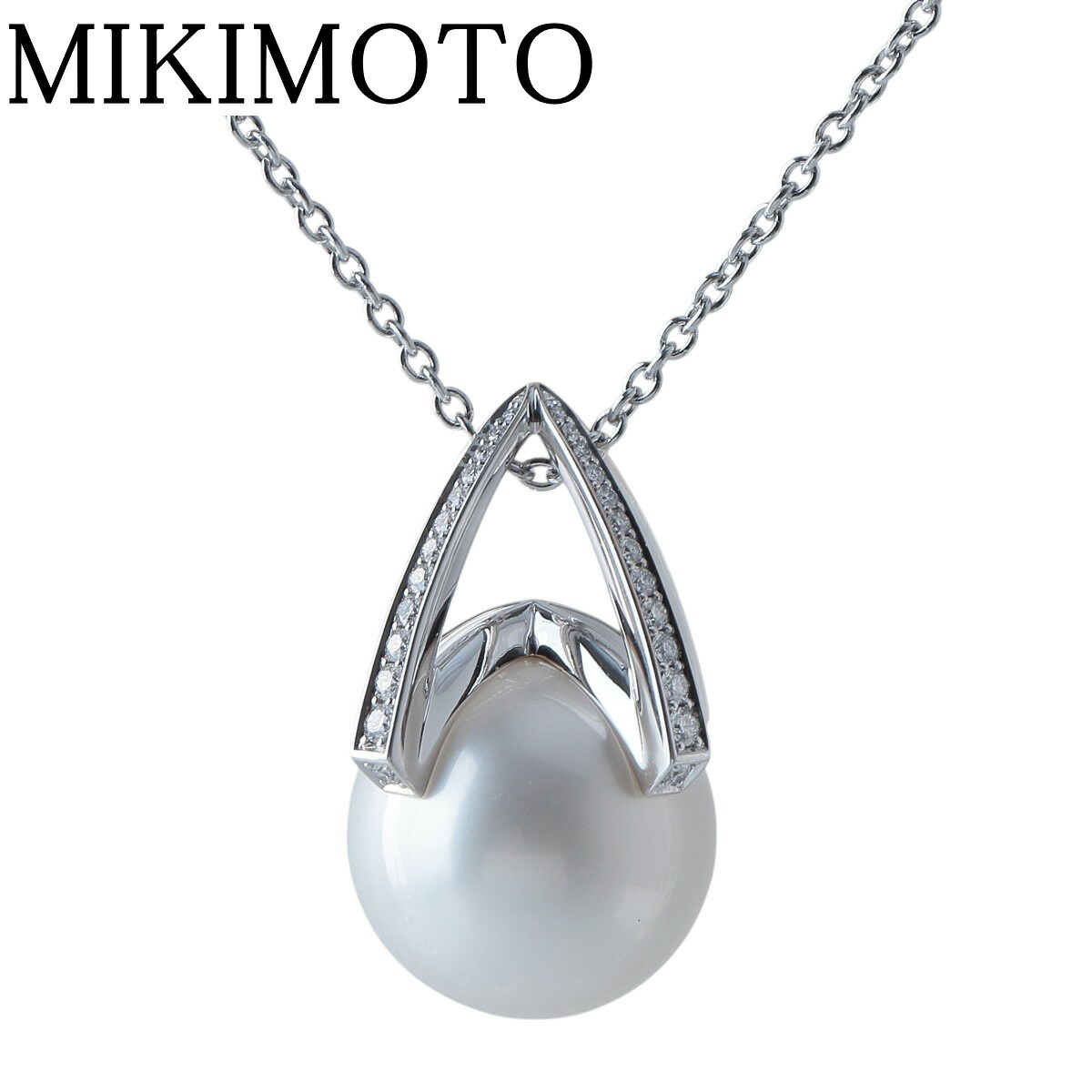 ミキモト ダイヤ パール ネックレス 現行 アコヤパール6.8mm【23656】 ミキモト ダイヤ パール ネックレス 現行 アコヤパール6.8mm【23656】