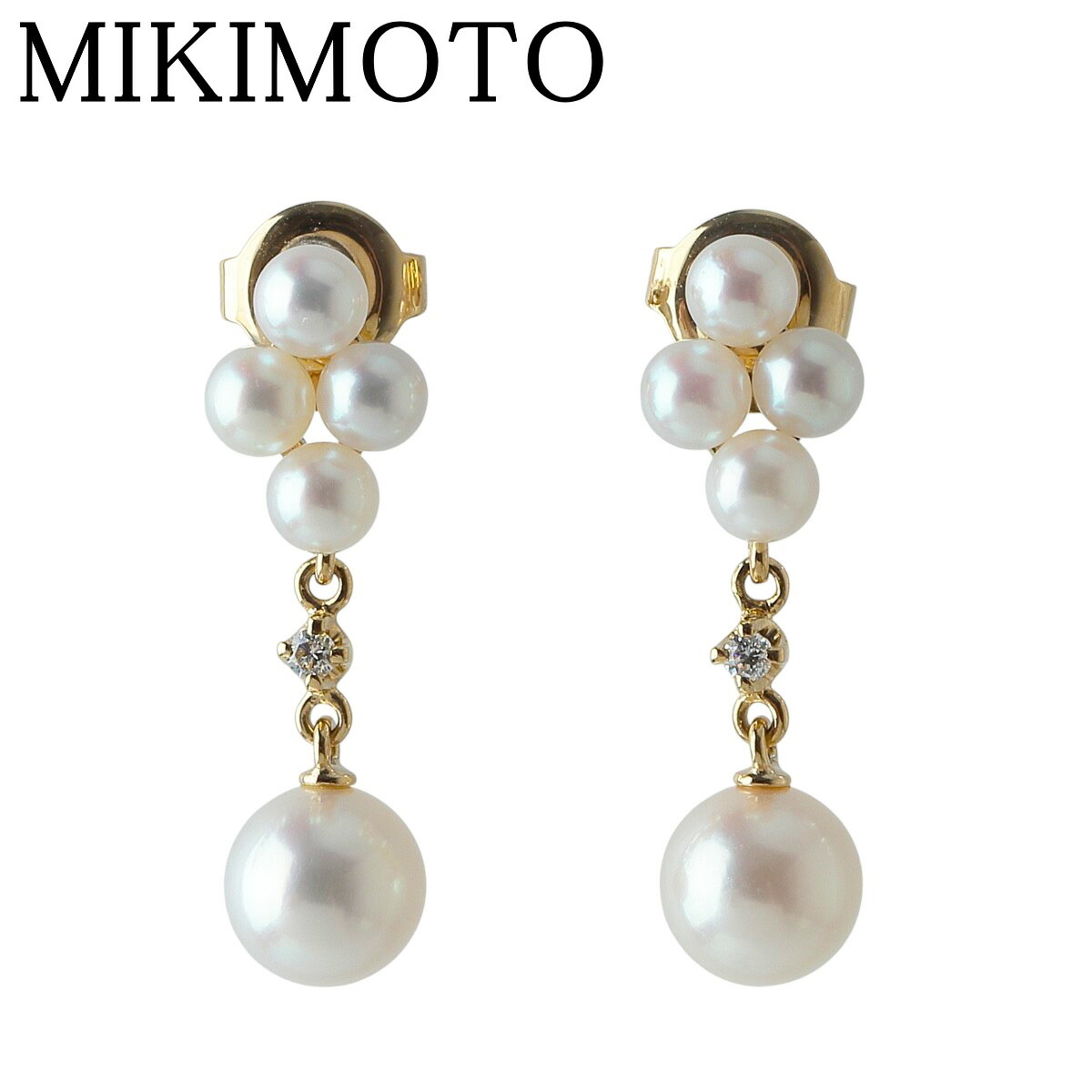 【新品未使用です】ミキモト ピアスキャッチ K18WG ペア 2個 新品未使用です】ミキモト ピアスキャッチ K18WG ペア 2個 ほぼ