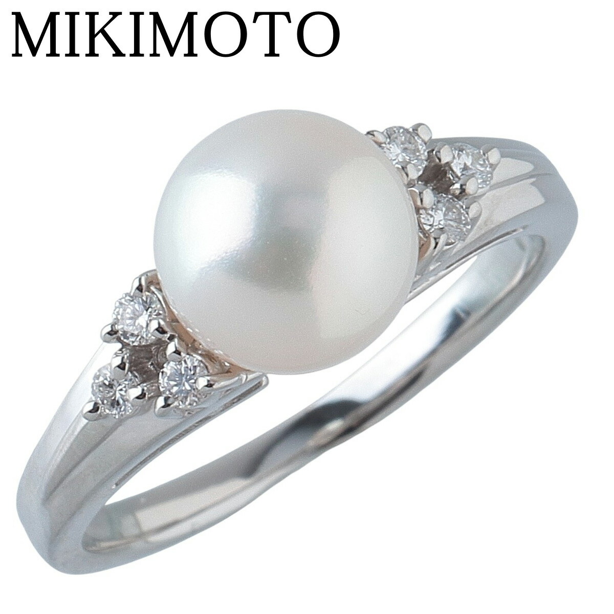 楽天市場】MIKIMOTO【ミキモト】パールリング Pt950 7mm ダイヤモンド