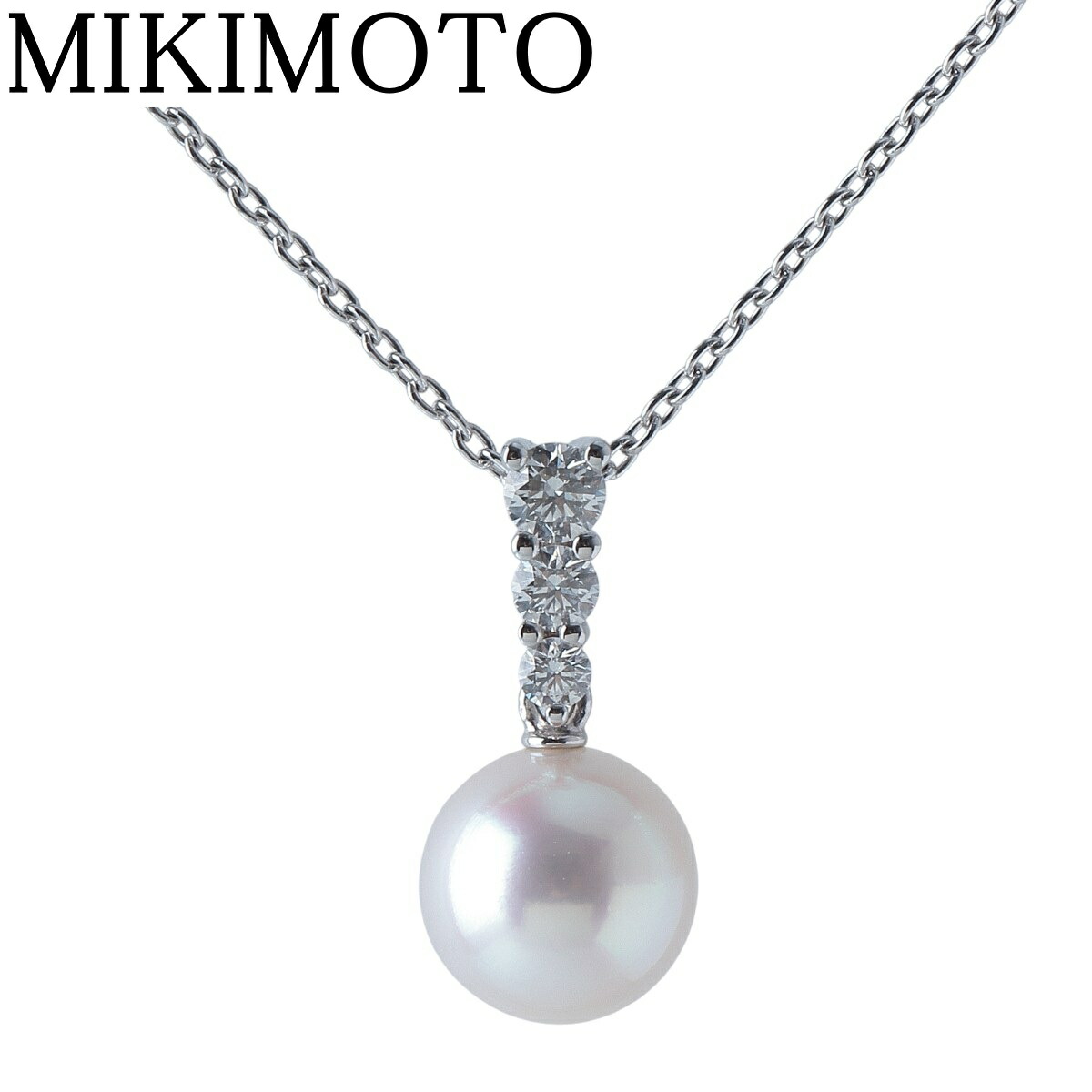 楽天市場】MIKIMOTO / ミキモト パールダイヤネックレス K18YG 5.8~6.8