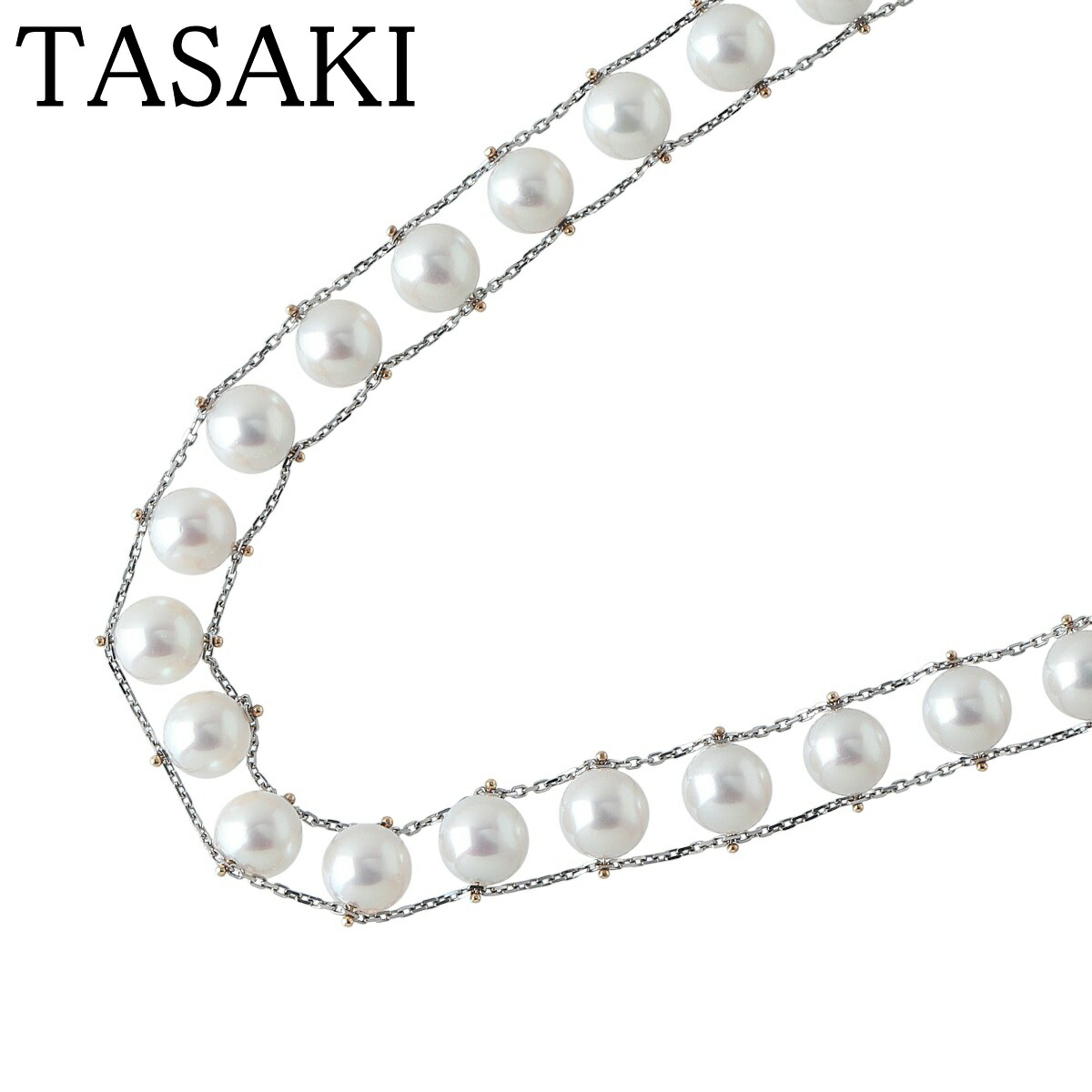 A*a様 田崎真珠　TASAKI　4ミリ　パールネックレス　K18 TASAKI 田崎真珠 K18 本真珠4 1～4 5mm 2連ツイストパールネックレス