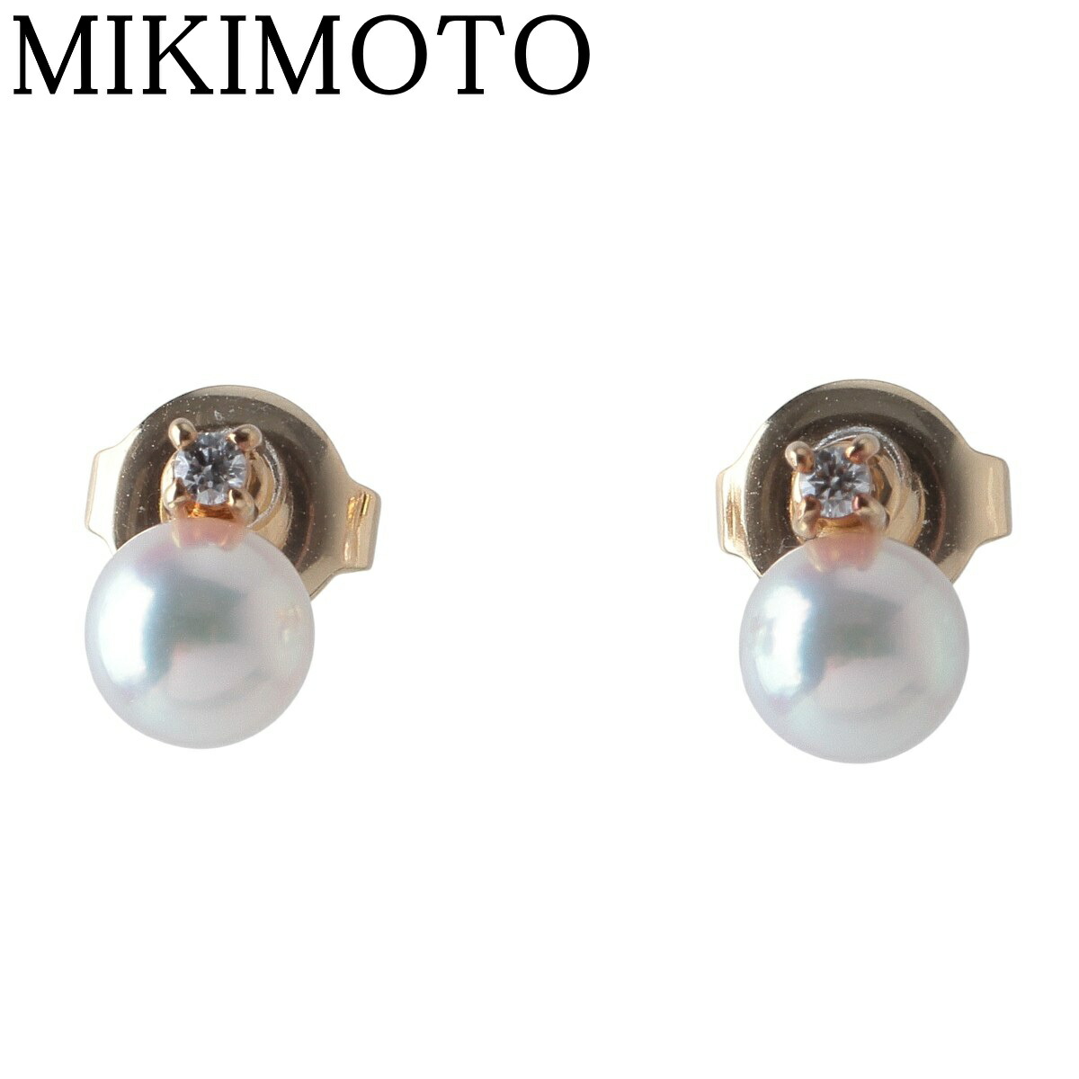 ミキモト MIKIMOTO パールピアス K18WG MIKIMOTO ミキモト パールピアス K18 YG パール イエローゴールド
