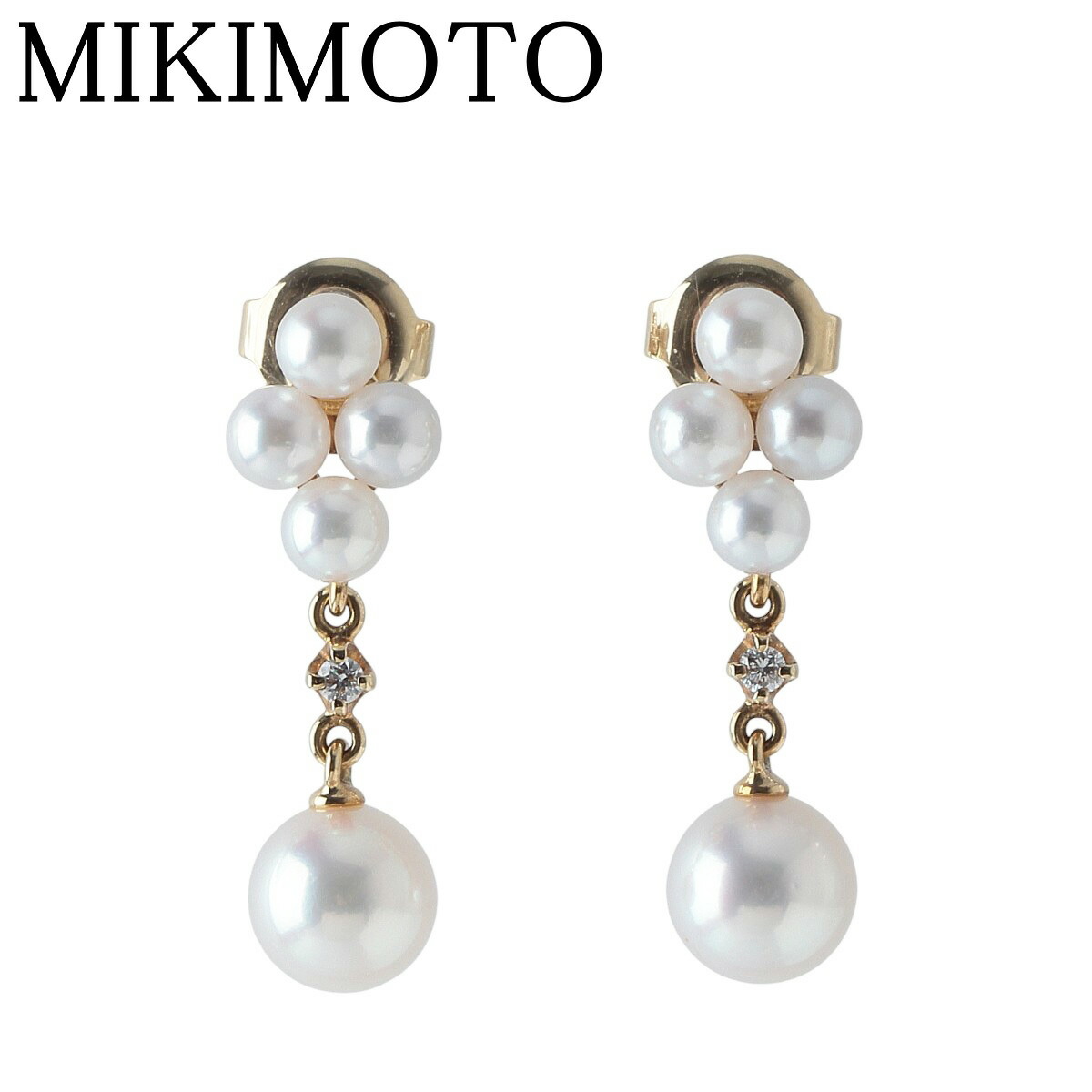 楽天市場】（新品仕上げ済）ミキモト MIKIMOTO パール フープ ピアス