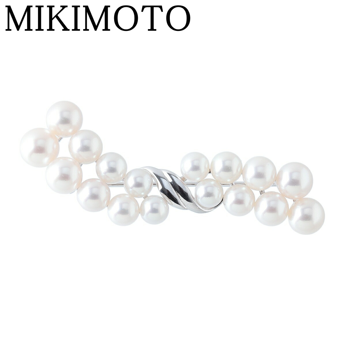 メ*3様 MIKIMOTO ミキモト アコヤ真珠　パール　ブローチ　シルバー　美 楽天市場】ミキモト パール 真珠 ブローチ シルバー レディース 【中古