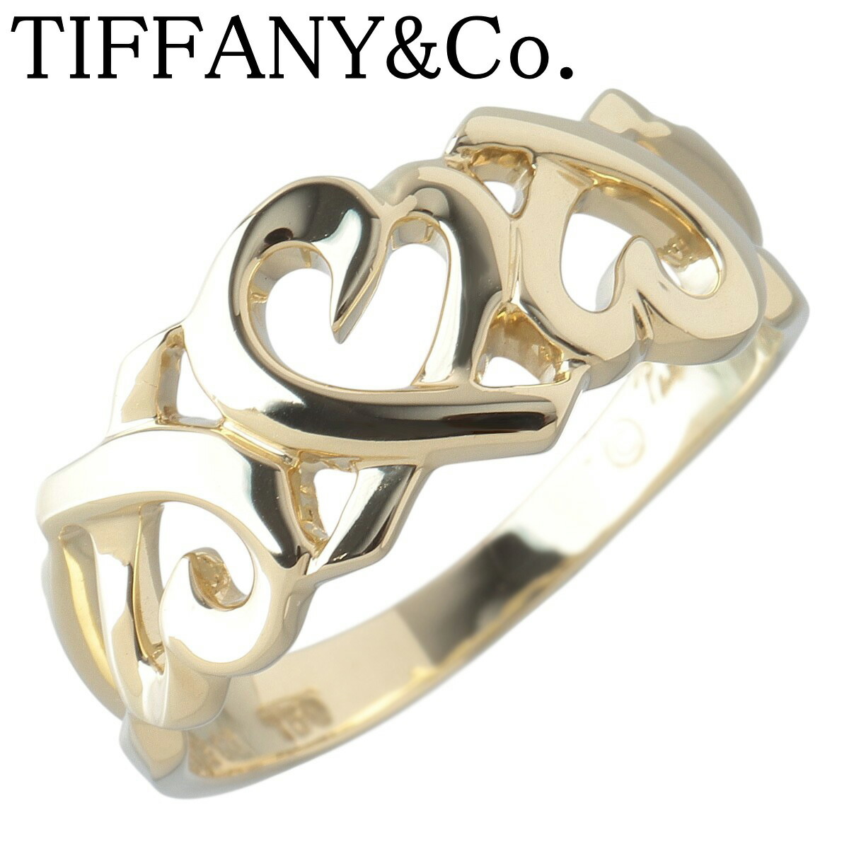 楽天市場】【緑屋質屋】ティファニー トリプル ラビング ハート リング