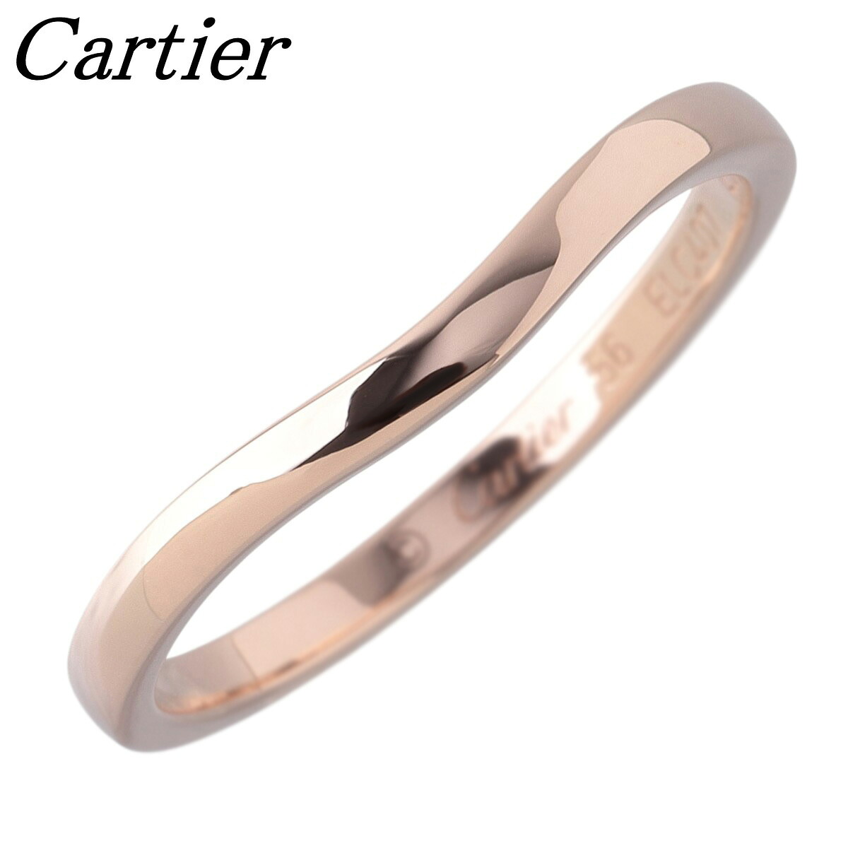 カルティエ バレリーナ ウェディング リング カーブ #56 Au750PG 新品仕上げ済 Cartier【中古】25165 53,988円