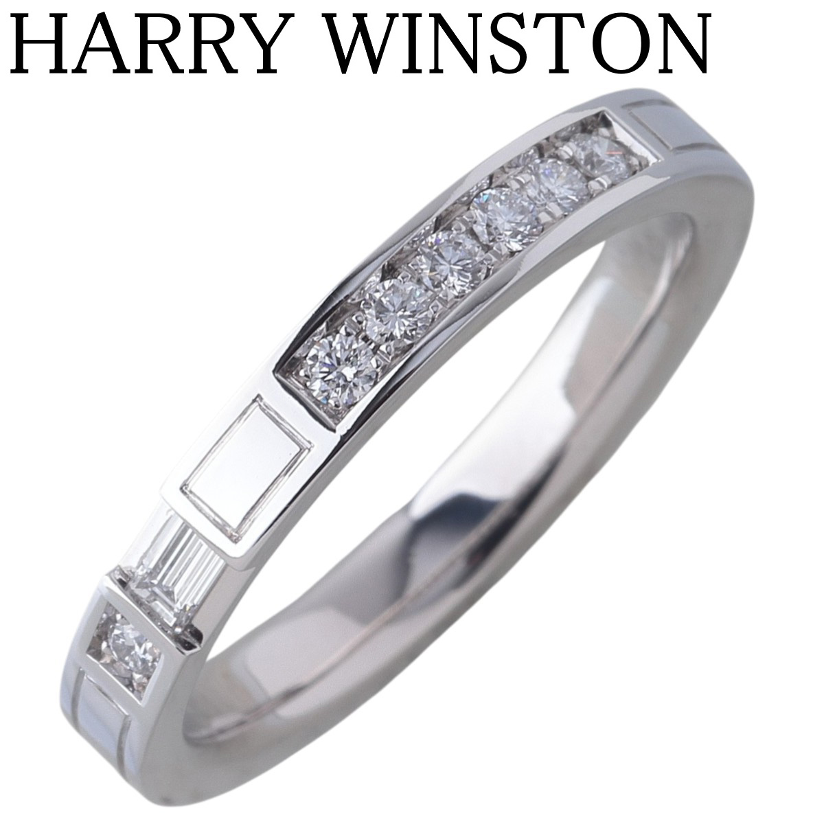 ハリーウィンストン ダイヤ リング トラフィック アクセント 13.5号～14号 Pt950 新品仕上げ済 HARRY WINSTON【中古】25422