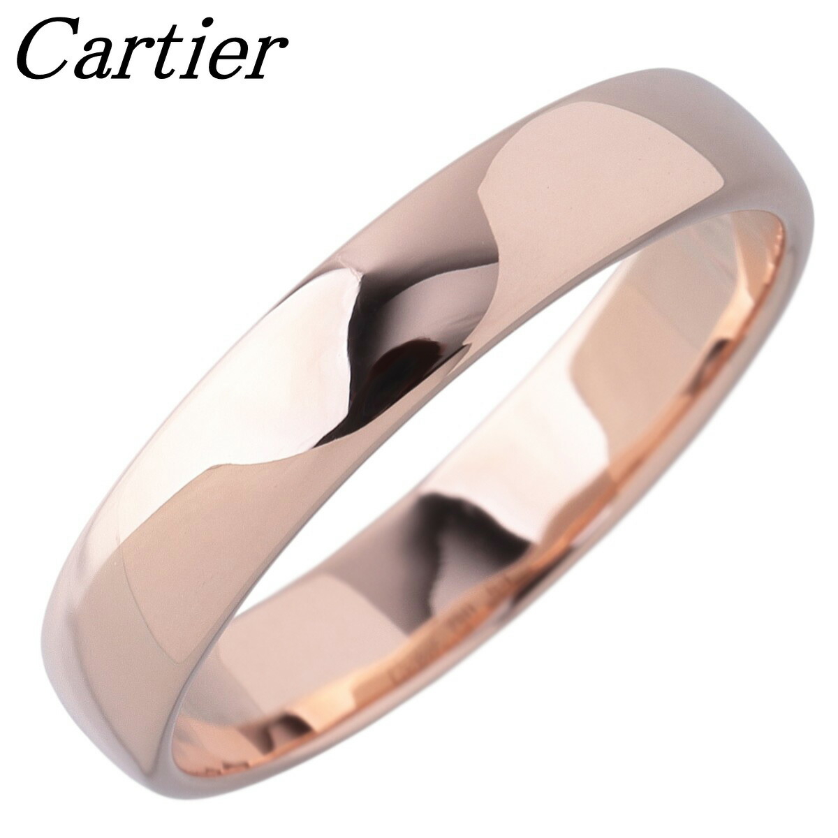 カルティエ 1895 ウェディング リング #54 幅3.9mm 750PG 新品仕上げ済 Cartier【中古】25590