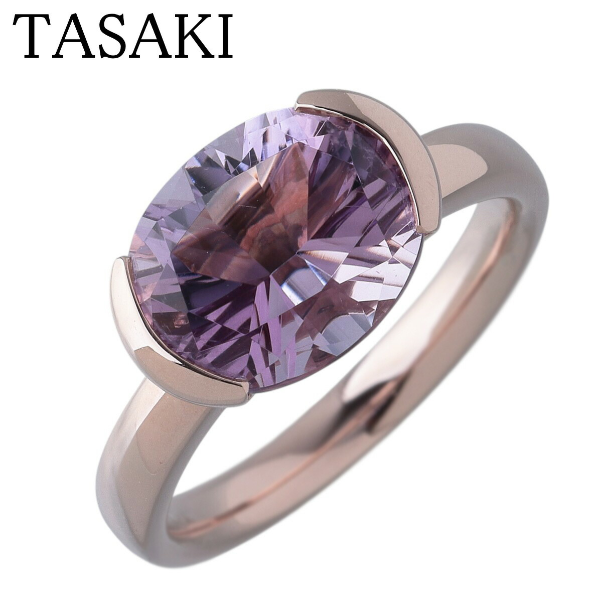 タサキ ルミノ リング アメジスト 現行モデル 12号弱 SG750 修理明細書 新品仕上げ済 TASAKI 田崎真珠【中古】25420