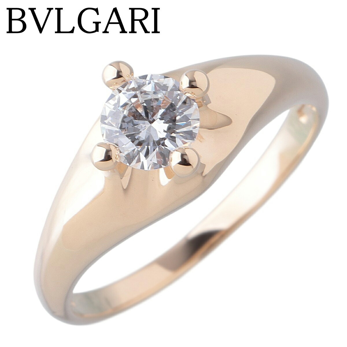 ブルガリ ダイヤ リング コロナ ソリテール 中石ダイヤ約0.50ct 11号~11.5号 750YG 新品仕上げ済 BVLGARI【中古】26592|ブランドテアトロン店