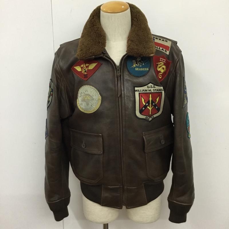 AVIREX アヴィレックス ジャンパー、ブルゾン ジャケット、上着 Jacket 6181013 トップガン ラムレザー G-1フライトジャケット レザージャケット ワッペン ブルゾン【USED】【古着】【中古】10109507 58,410円