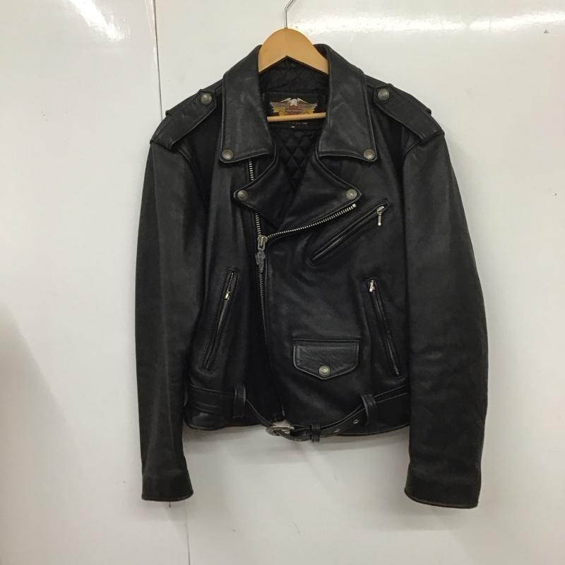 ハーレーダビッドソン　ヴィンテージ？　ダブルライダースジャケット 美品 HARLEY DAVIDSON ハーレーダビッドソン エンボス加工
