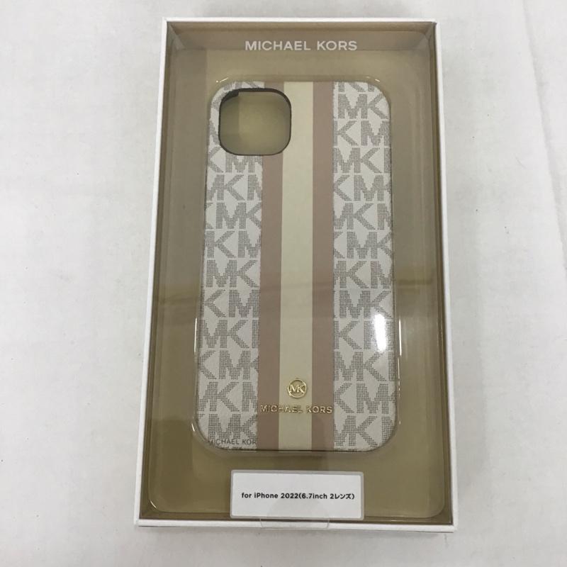 MICHAEL KORS マイケルコース ファッション小物 ファッション小物 MKSTVNLWPIP2261M Slim Wrap Case Stripe iPhone 14 Plus iPhoneケース【USED】【古着】【中古】10126038