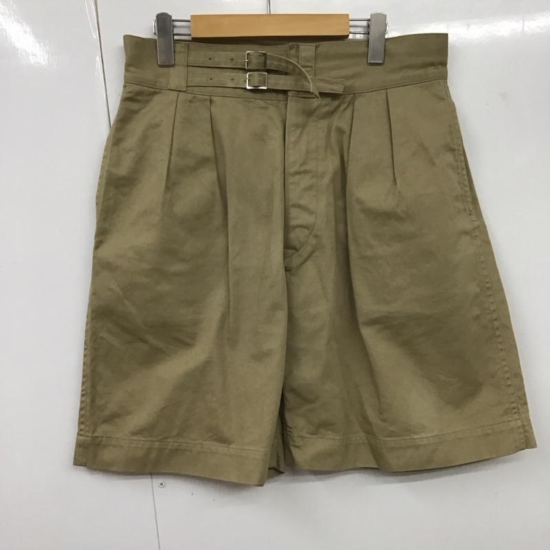 LENO◆ショートパンツ/1/コットン/ベージュ/l2101-pt002 LENO◇DOUBLE BELTED GURKHA SHORT TROUSERS⁄ショートパンツ⁄0⁄コットン⁄