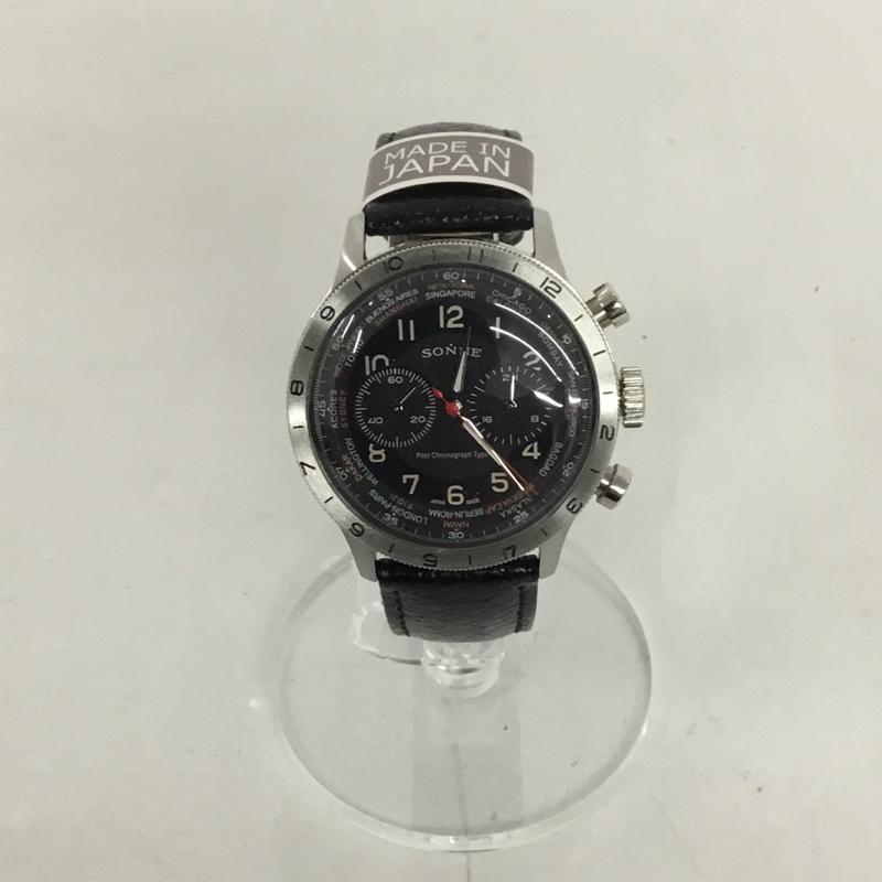 SONNE ゾンネ アナログ（水晶式） ウォッチ Watch Analog (Quartz) H1003 なめし革胴締め【USED】【古着】【中古】10129465 メンズ腕時計-腕時計