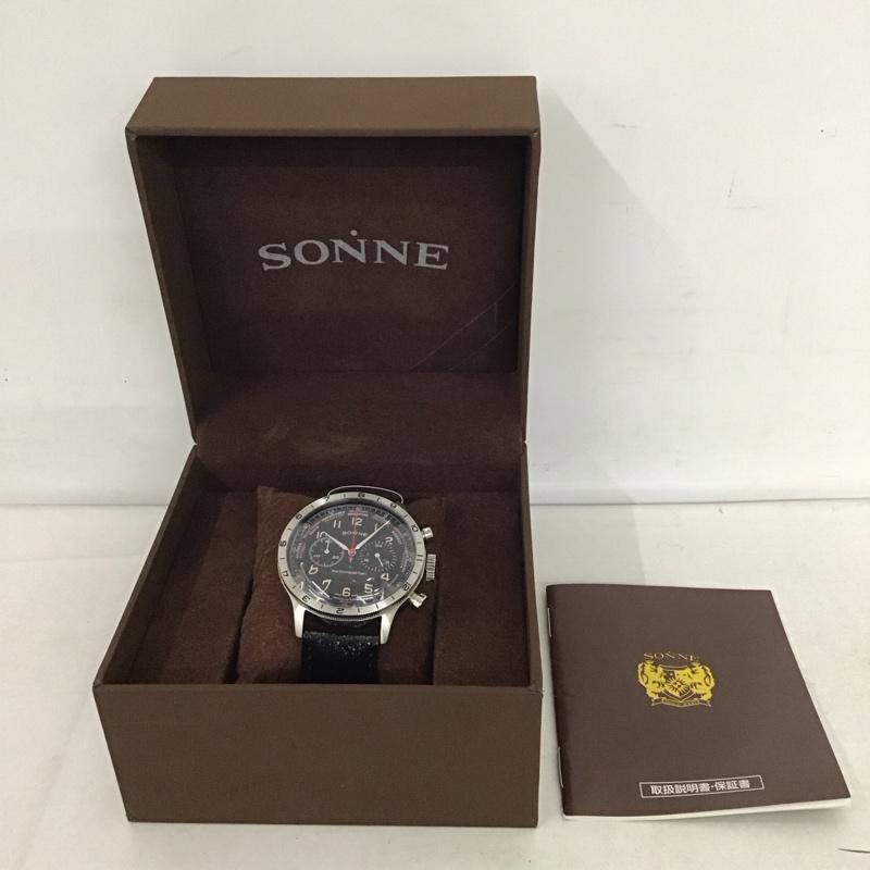 SONNE ゾンネ アナログ（クォーツ式） 腕時計 Watch Analog (Quartz) HI003 レザーベルト 箱有【USED】【古着】【中古】10134100