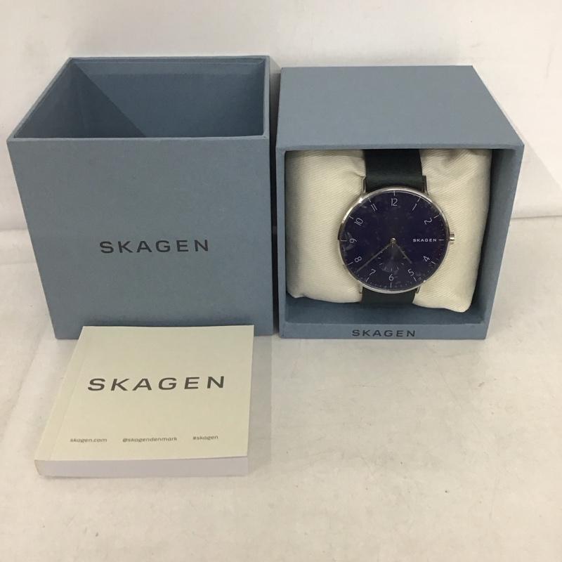 SKAGEN スカーゲン アナログ（クォーツ式） 腕時計 Watch Analog (Quartz) SKW6478 レザーベルト 箱有【USED】【古着】【中古】10134337