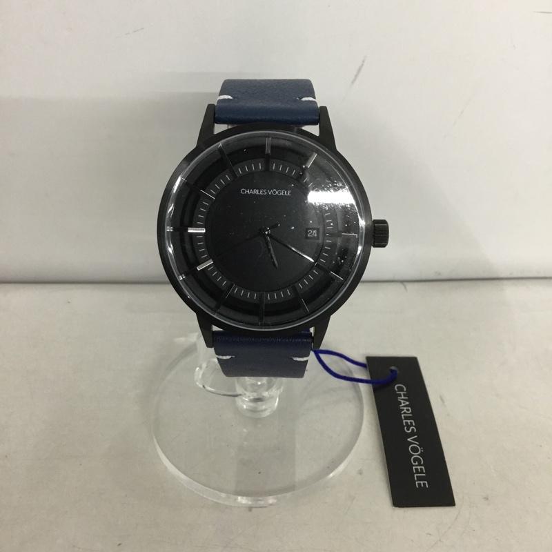 CHARLESVOGELE シャルルホーゲル アナログ（クォーツ式） 腕時計 Watch Analog (Quartz) V0718 レザーベルト カレンダー【USED】【古着】【中古】10135176