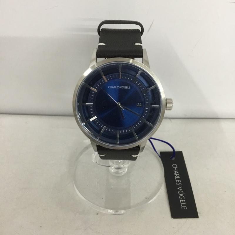 CHARLESVOGELE シャルルホーゲル アナログ（クォーツ式） 腕時計 Watch Analog (Quartz) V0718 レザーベルト カレンダー【USED】【古着】【中古】10135178